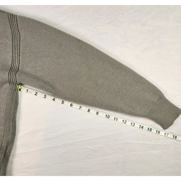 Women’s Philosophy Button Front Long Sleeve Grey/Green Cardigan Medium - Picture 4 of 11